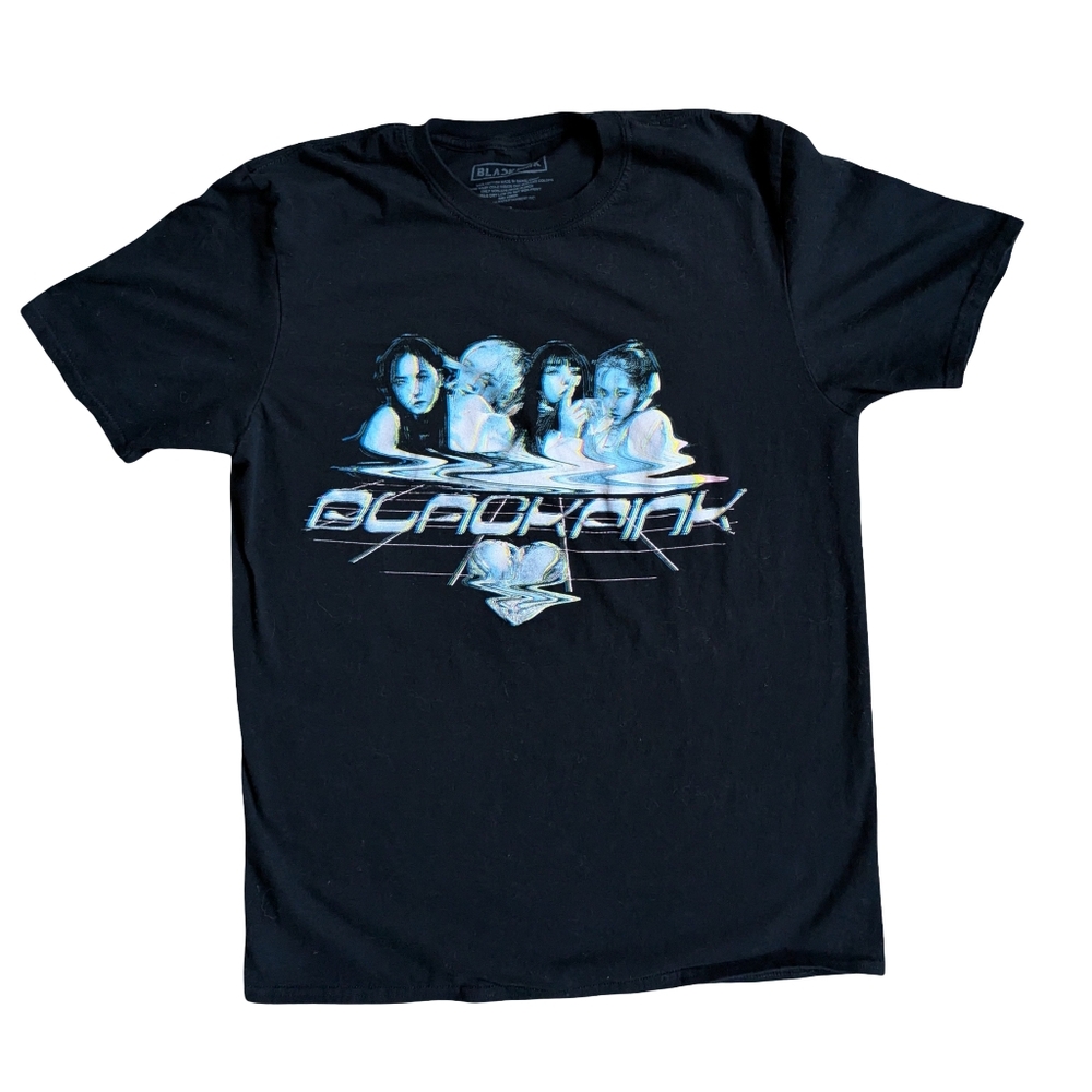 Black Pink K Pop Concert T-shirt Black Cotton XL